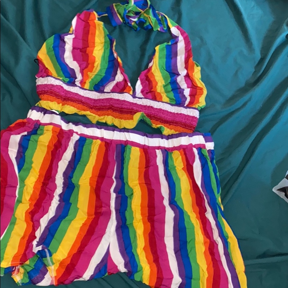 Rainbow colored outfit